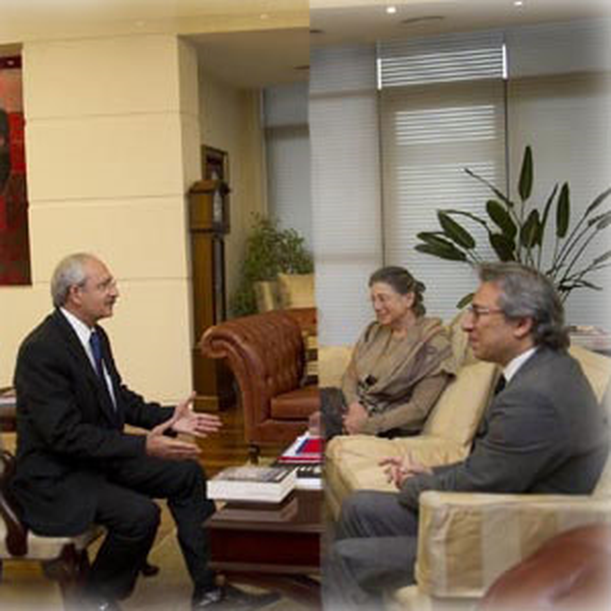 Seviç İnönü ile Can Dündar Kılıçdaroğlu\'nu Ziyaret Etti