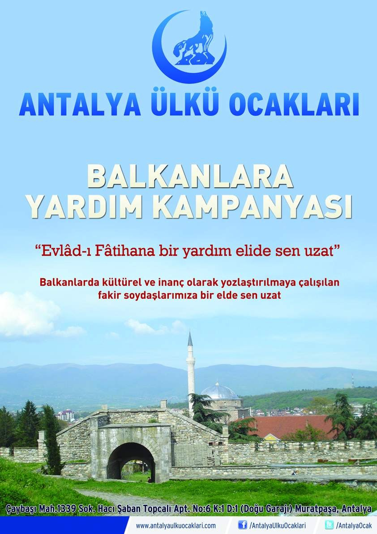 Antalya Ülkü Ocakları\'ndan Balkanlara Yardım Kampanyası