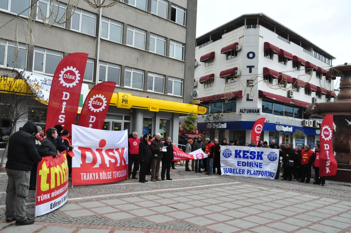 Asgari Ücret Tespit Komisyonu Edirne\'de Protesto Edildi
