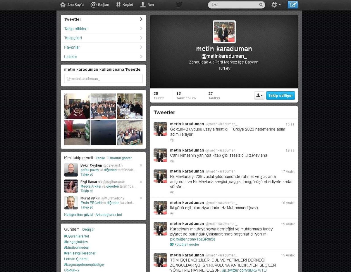 Karaduman Twitter\'da