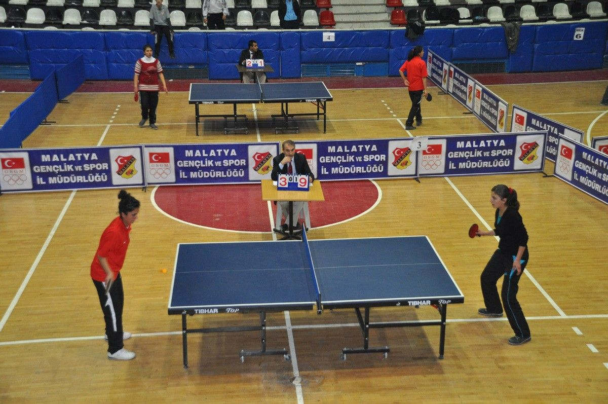 Malatya\'da Liselerarası Gençler Masa Tenisi İl Birinciliği Yarışması Sona Erdi