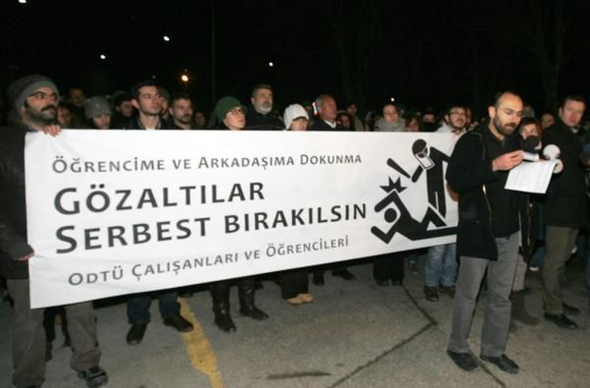 ODTÜ\'deki Gözaltılar Protesto Edildi