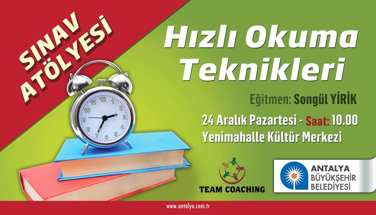 Sınav Atölyesi\'nde Hızlı Okuma Teknikleri Eğitimi