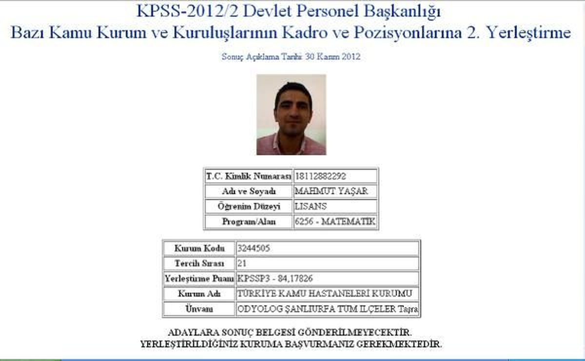 ÖSYM\'den "Odyolog" Açıklaması