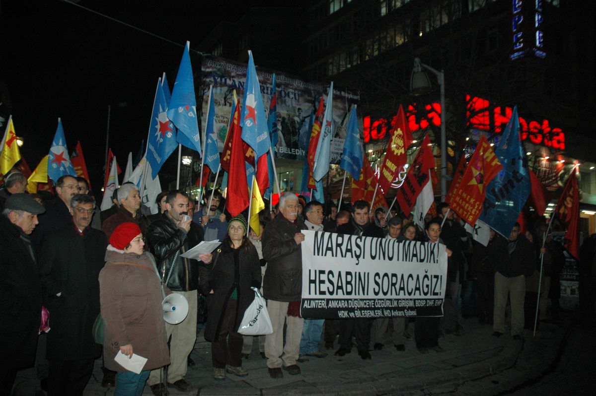 Maraş Olayları Protesto Edildi