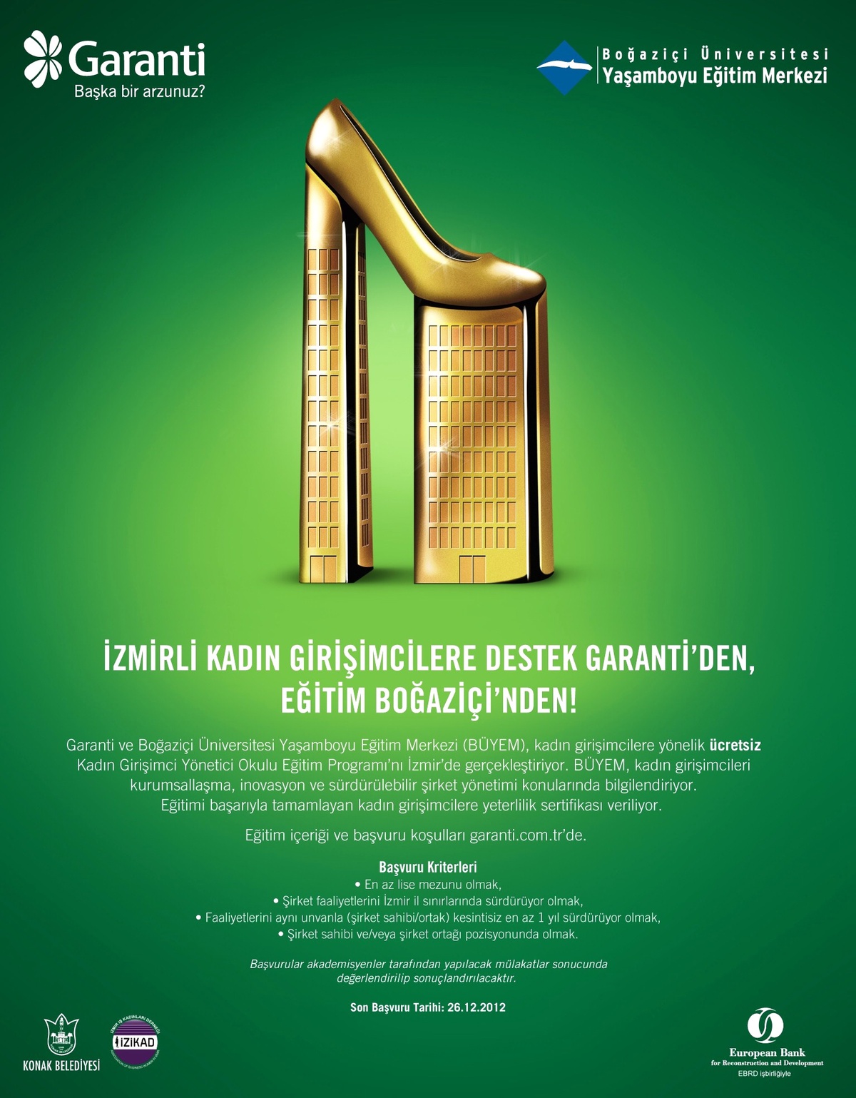 İzmirli Kadın Girişimcilere Büyük Fırsat
