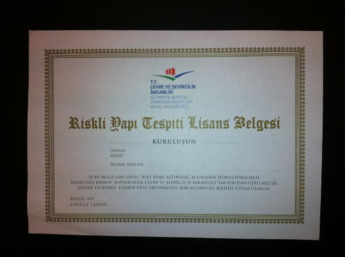 Kentsel Dönüşümde Lisans Zorunluluğu