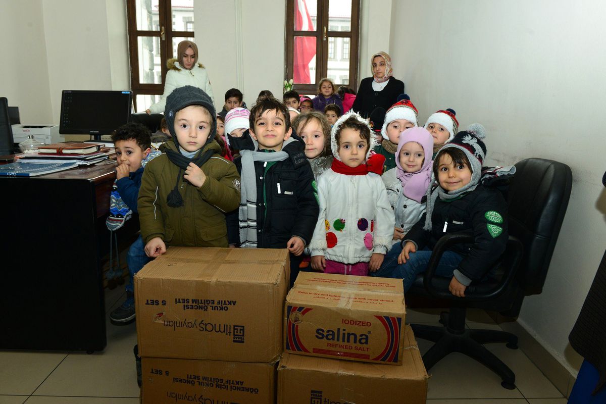 Kreş Çocuklarının Yardımlarını Yakutiye Sahiplerine Ulaştıracak