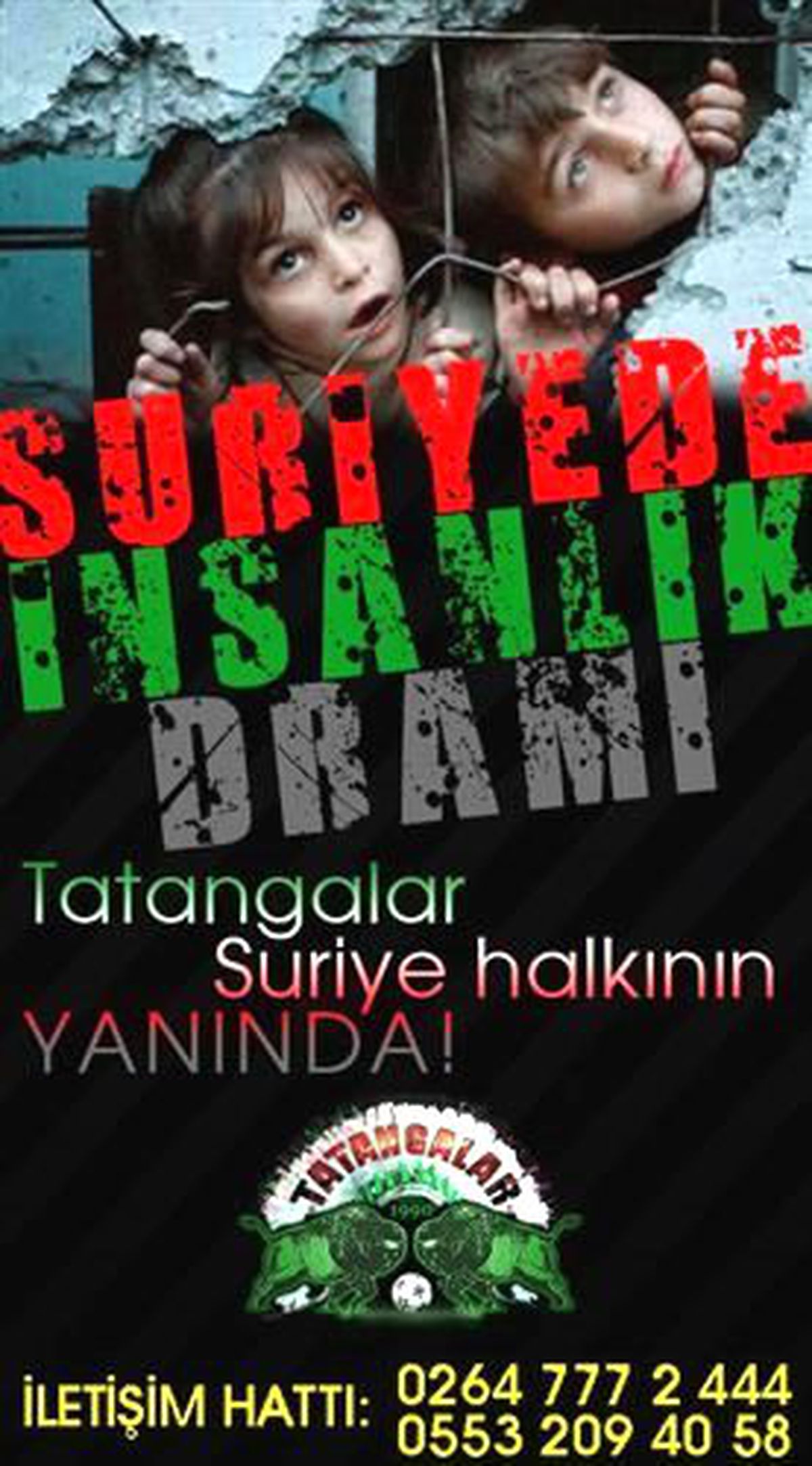 Tatangalardan Suriye\'ye 1 Tır Dolusu Yardım
