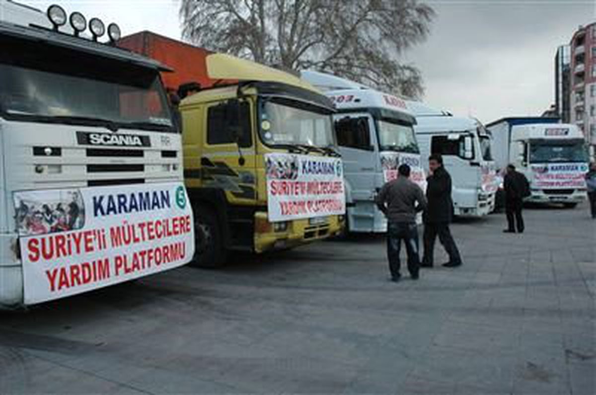 Suriyelilere 5 Tır Dolusu Yardım