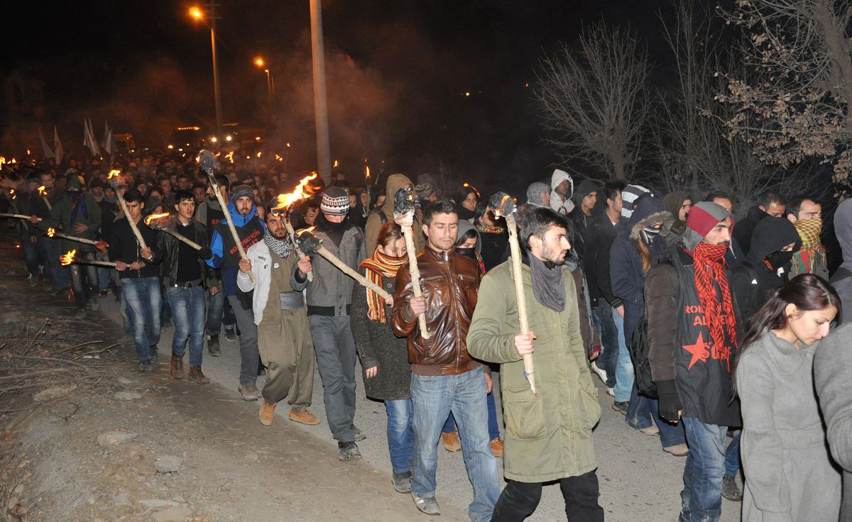 Uludere\'de Meşaleli Yürüyüş