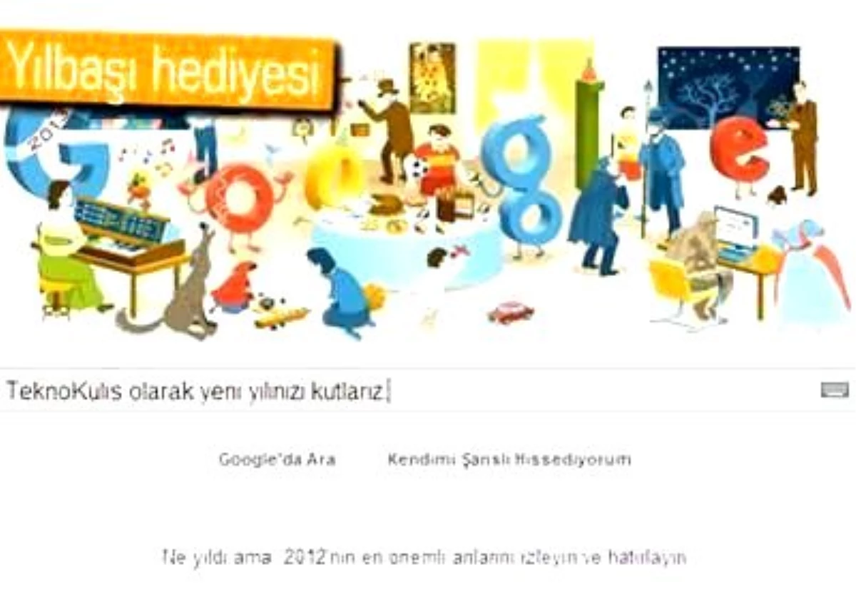 Google\'dan \'2012 Yılbaşı Gecesi\' İçin Doodle
