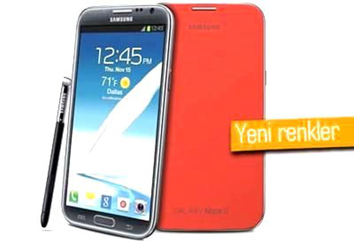 Kırmızı ve Kahverengi Samsung Galaxy Note 2\'ler Göründü