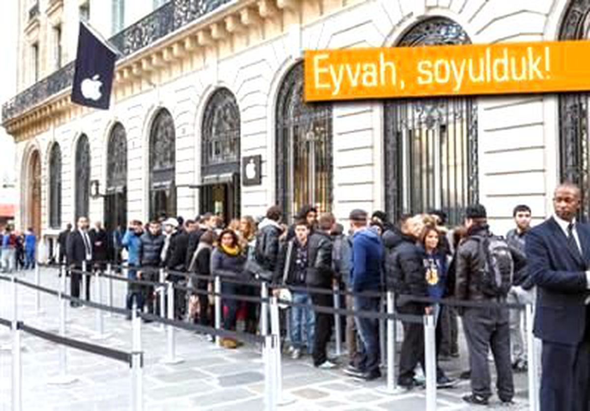 Paris\'te Apple Store Soyuldu. Zarar 1 Milyon Dolardan Fazla!