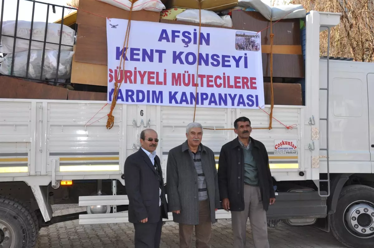 Afşin\'den Suriyelilere Yardım