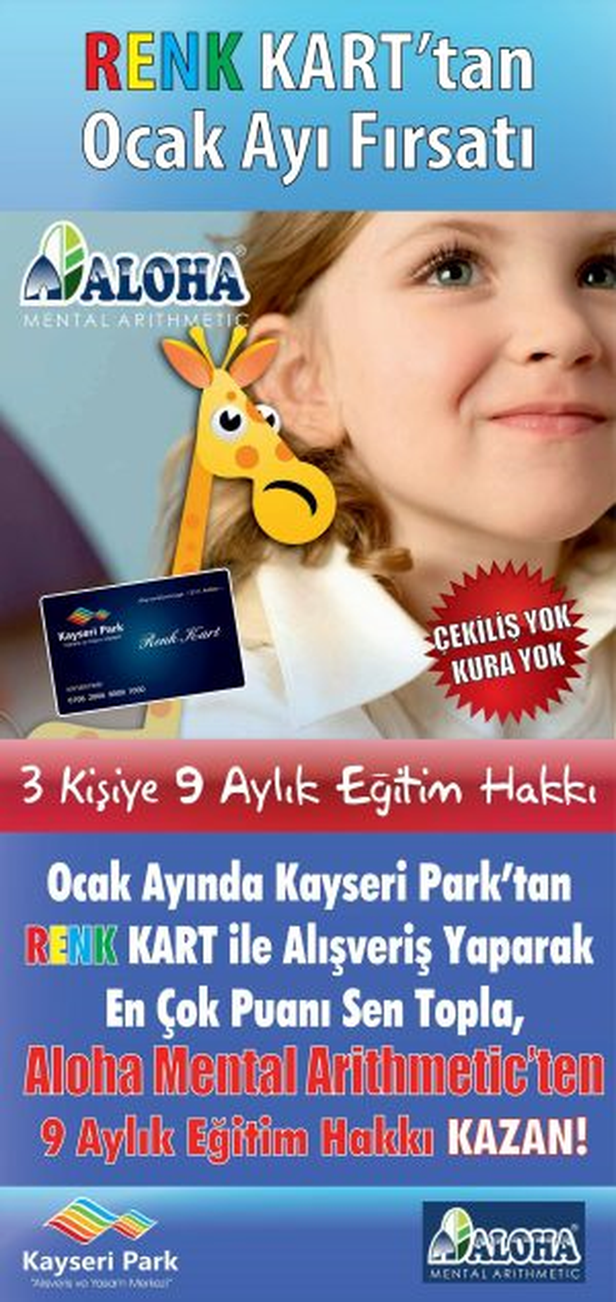 Kayseri Park Renk Kart Kazandırıyor