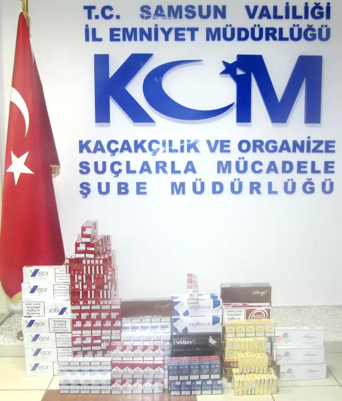 Samsun\'da Bin 675 Paket Gümrük Kaçağı Sigara Ele Geçti