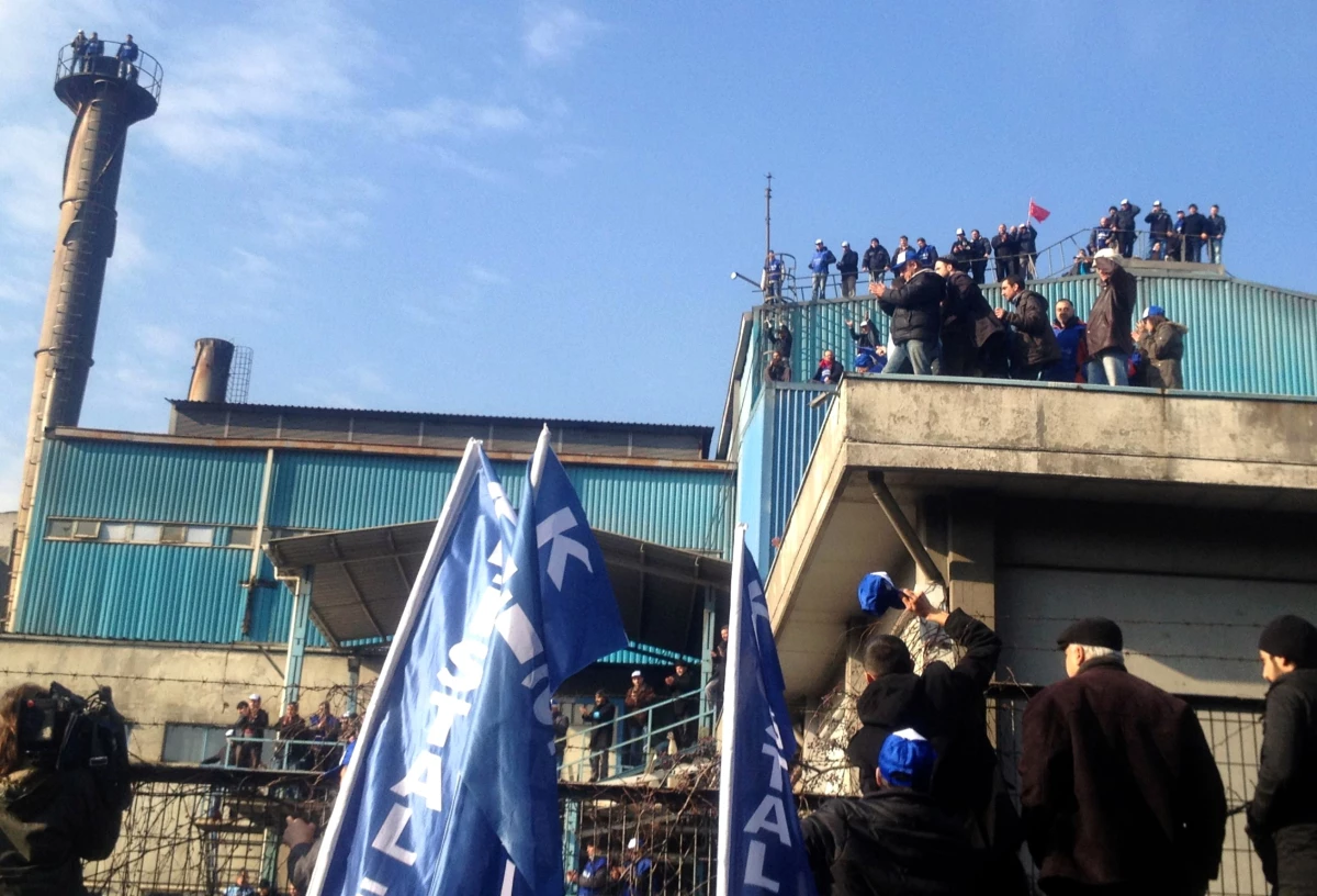 Anadolu Cam Sanayi Topkapı Fabrikası\'nda Protesto