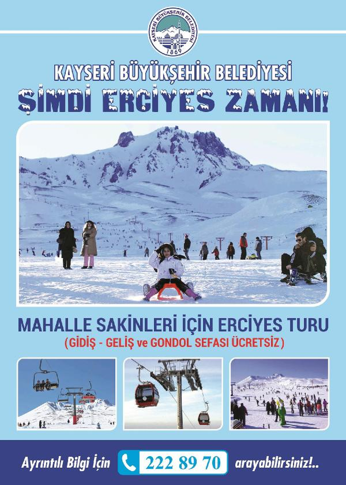 Erciyes\'te Kar Kalınlığı 1 Metreyi Aştı