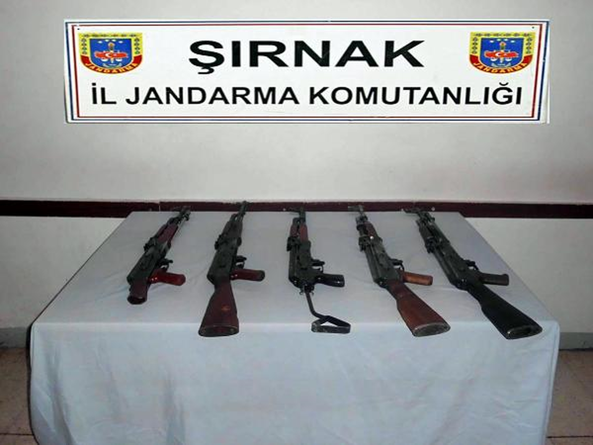 Şırnak\'ta 5 Kalaşnikof Ele Geçirildi