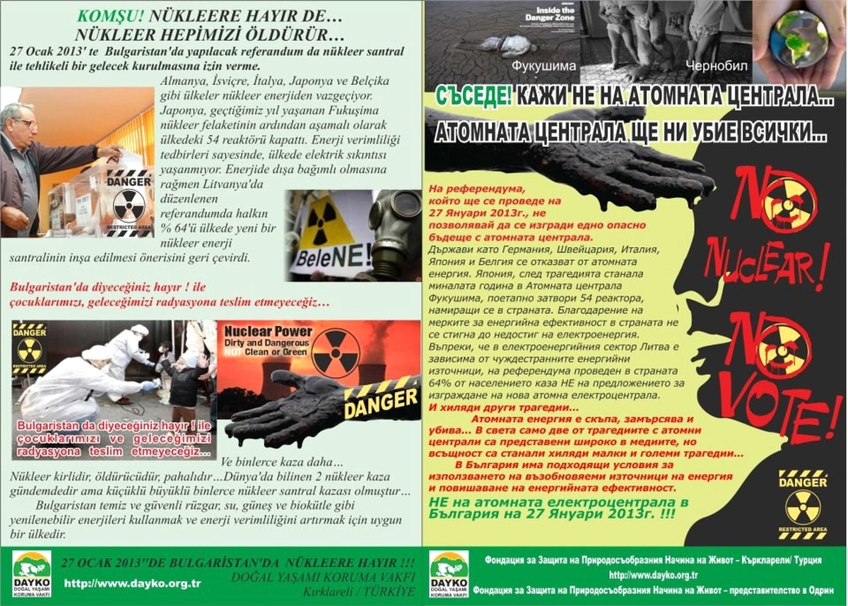 Edirneli Doğaseverler Bulgaristan\'da Nükleer Santral Kurulmaması İçin Harekete Geçti