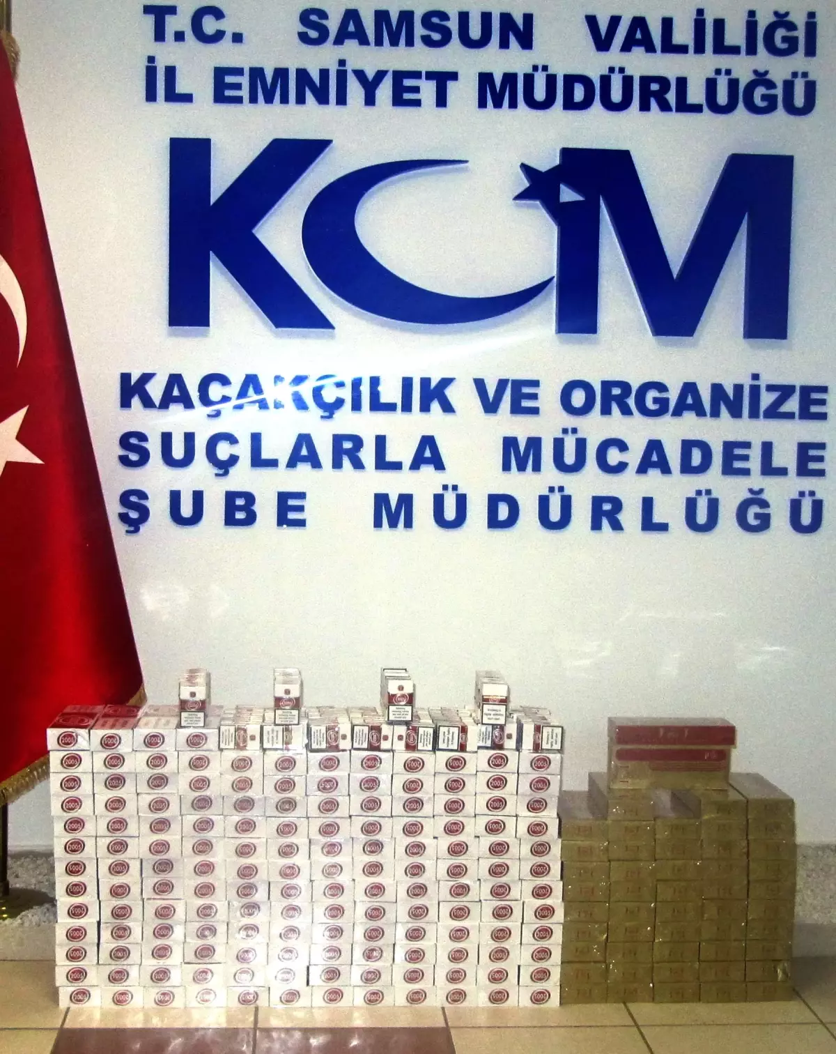 Samsun\'da 7 Bin 456 Paket Kaçak Sigara Ele Geçirildi