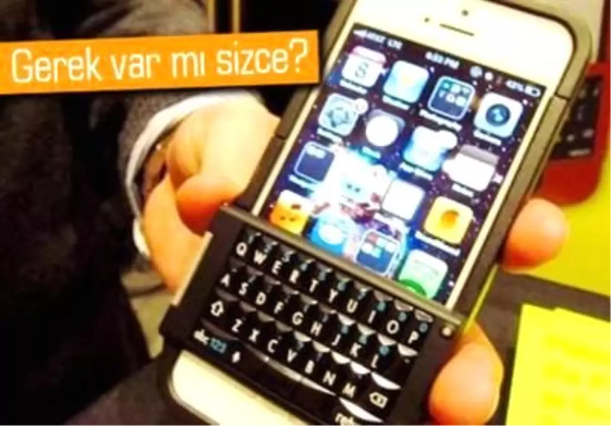 İphone 5 İçin Blackberry Tarzı Fiziksel Tuş Takımı Ces 2013\'te