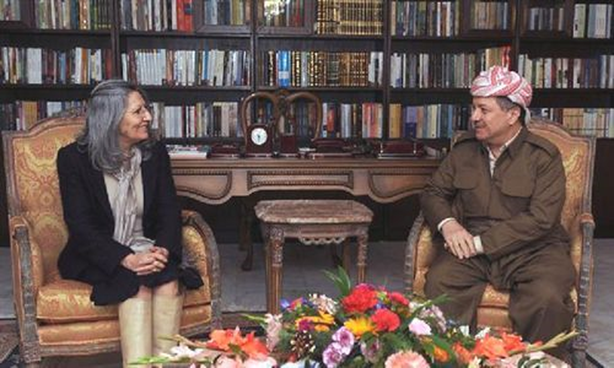 Barzani Talabani\'nin Eşini Kabul Etti