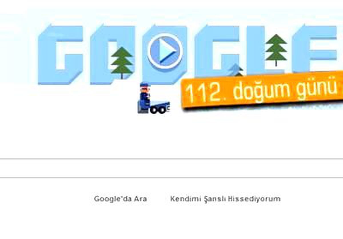 Google\'dan Frank Zamboni\'ye Oyunlu Doodle