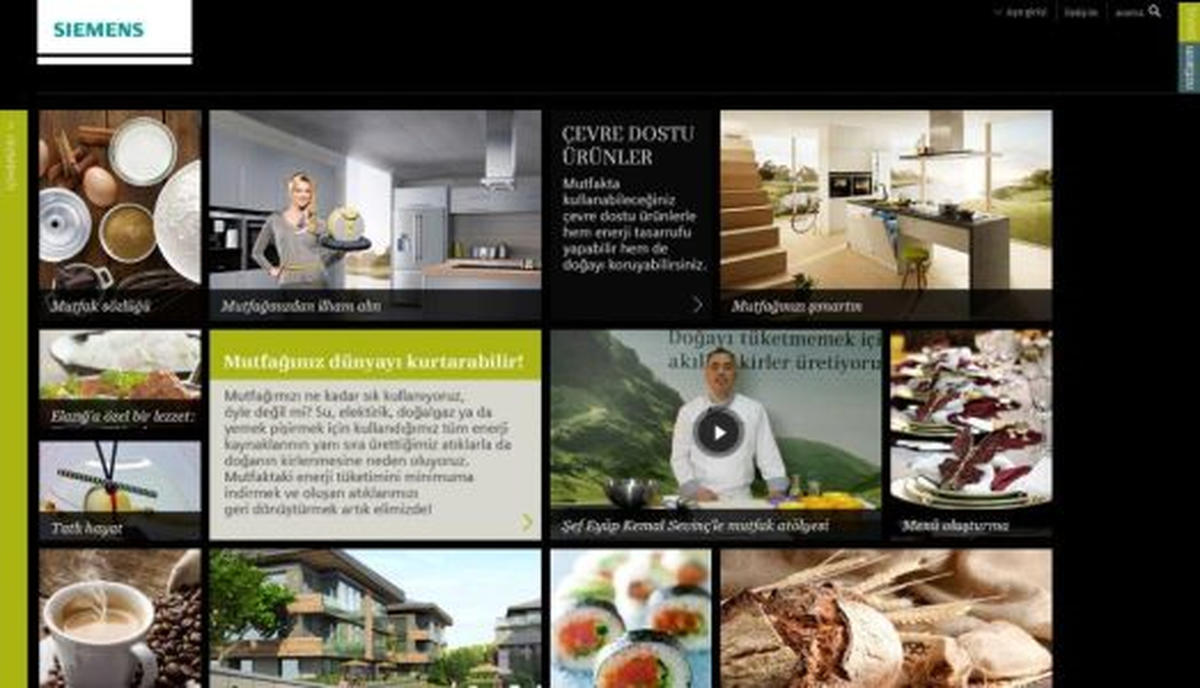 Siemens\'ten Ankastre Web Sitesi