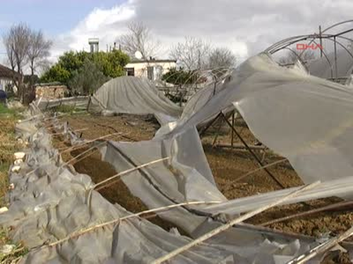 Antalya ) Hortum ve Dolu Seraları Vurdu