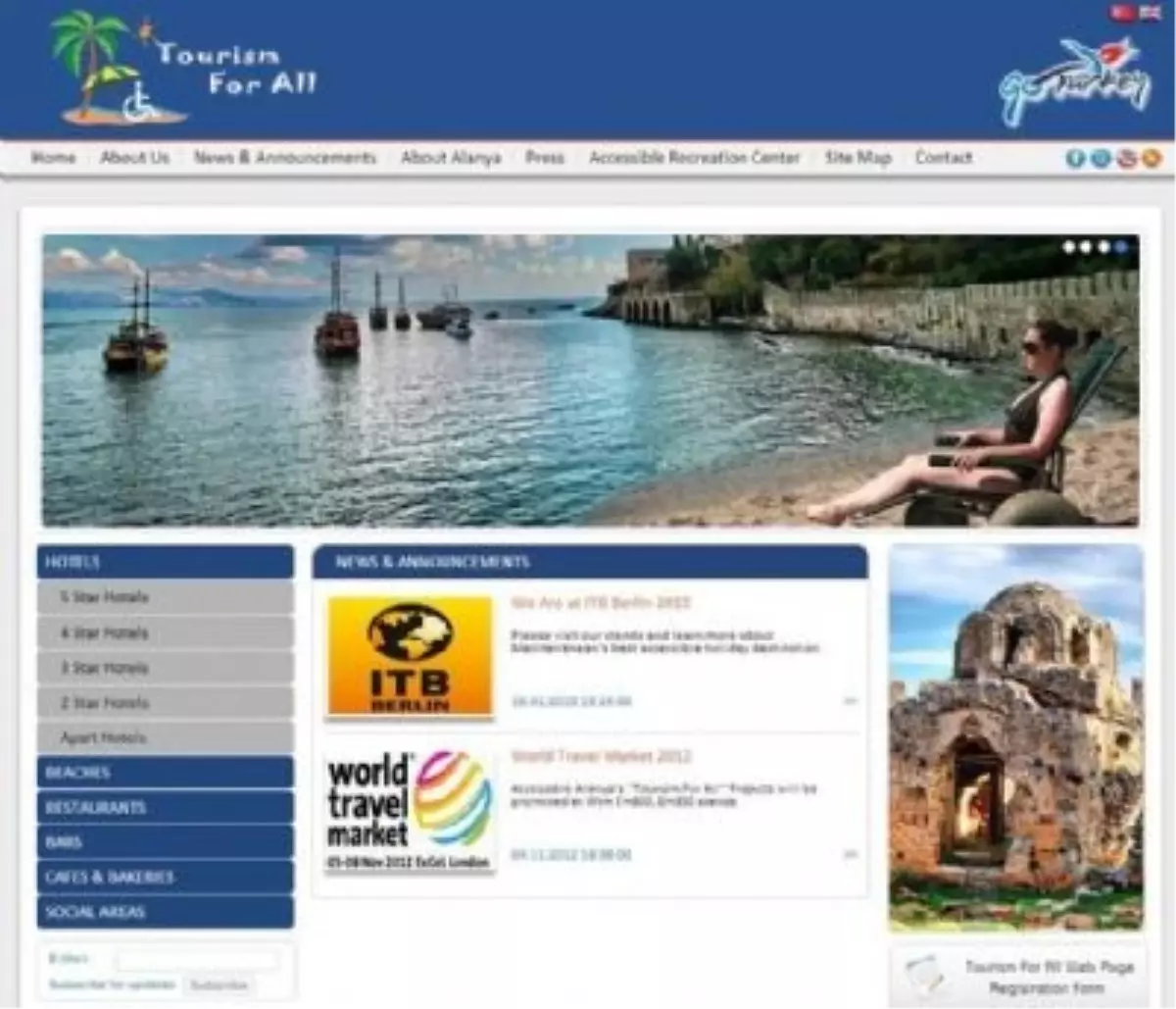 Alanya\'da \'Herkes İçin Turizm\' Web Sitesi Kayıtları Başladı
