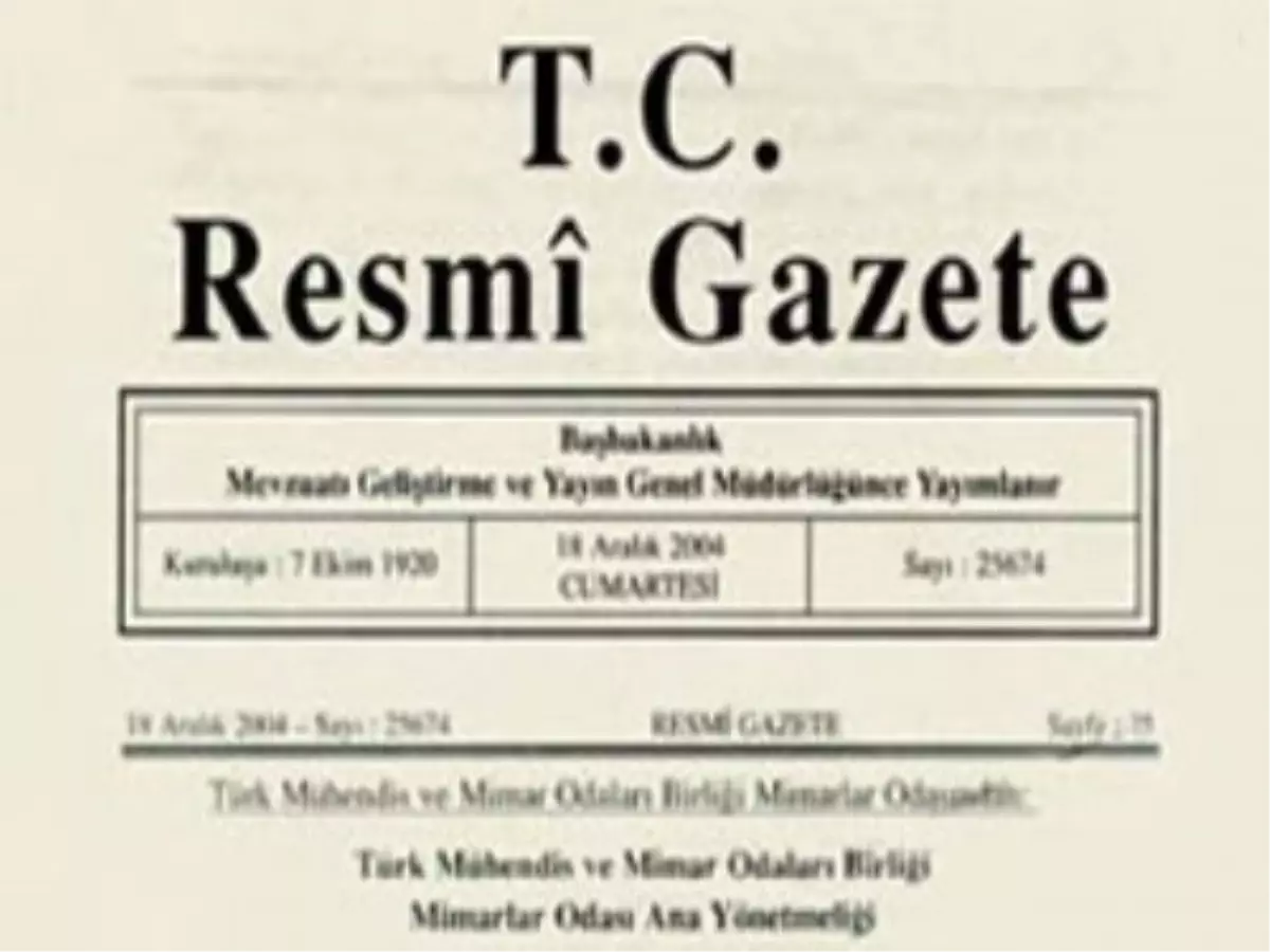 Key Yönetmeliği\'nde Değişik Resmi Gazetede Yayımlandı