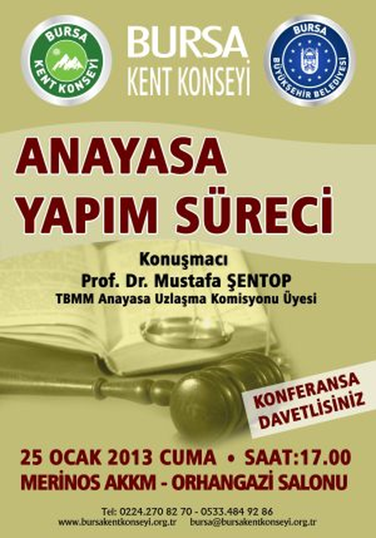 Kent Konseyi Yeni Anayasa Sürecini Masaya Yatırıyor