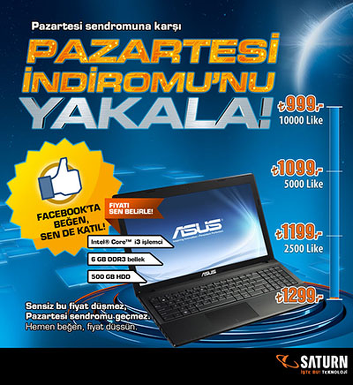 Saturn\'dan Ayın Son Pazartesi İndiromu

