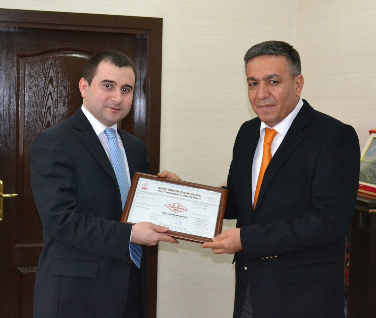 Hilvan Tapu Müdürlüğüne İso 9001 Kalite Belgesi