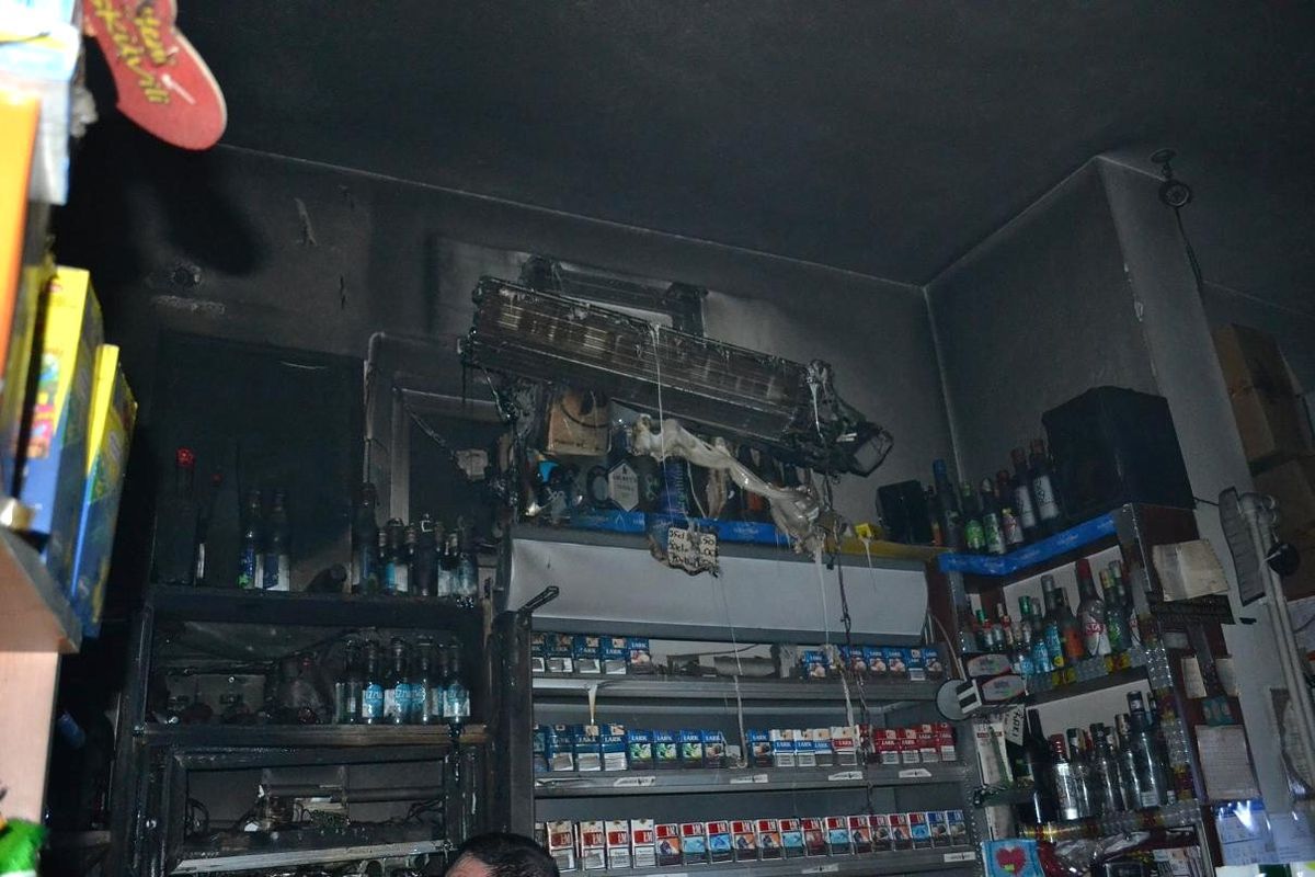 Markette Çıkan Yangın Korkuttu