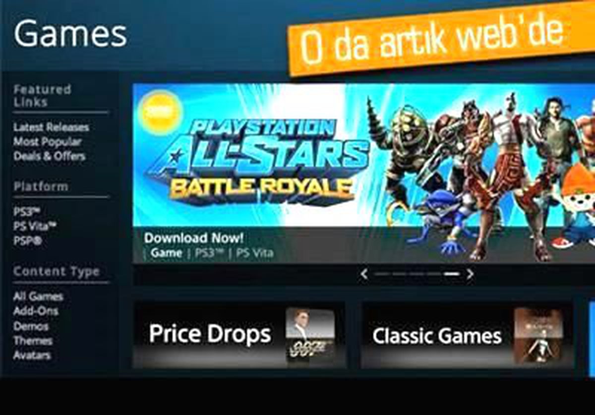 Ps Store Artık Web Arayüzüne Sahip