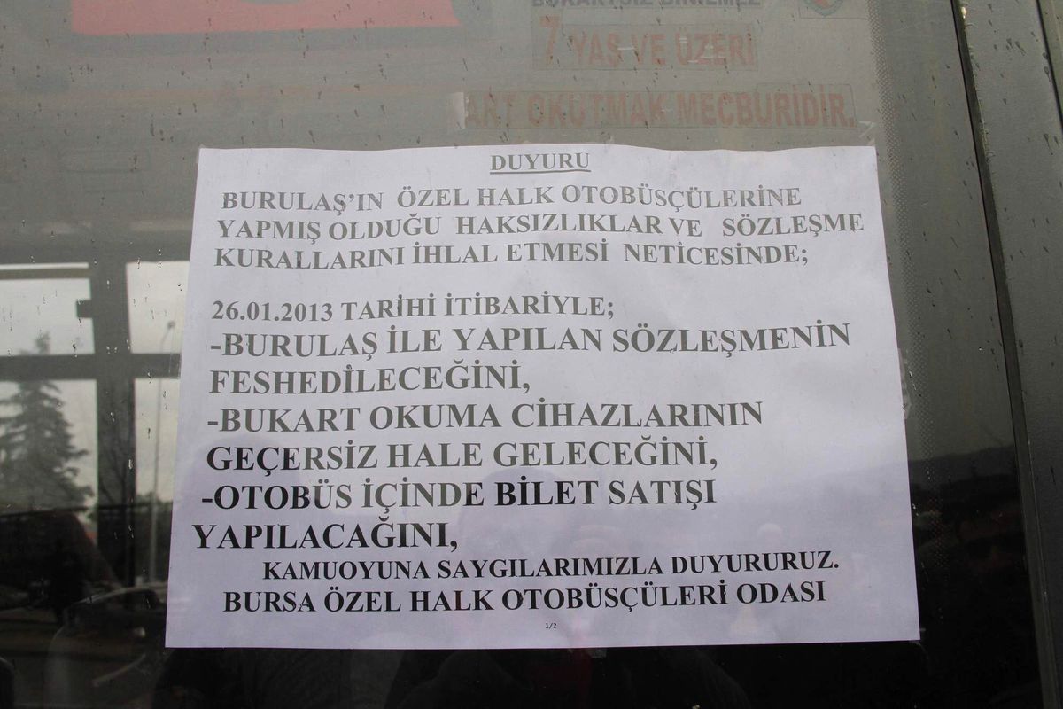 Bursa\'da Özel Halk Otobüsleri Bedava Yolcu Taşıdı