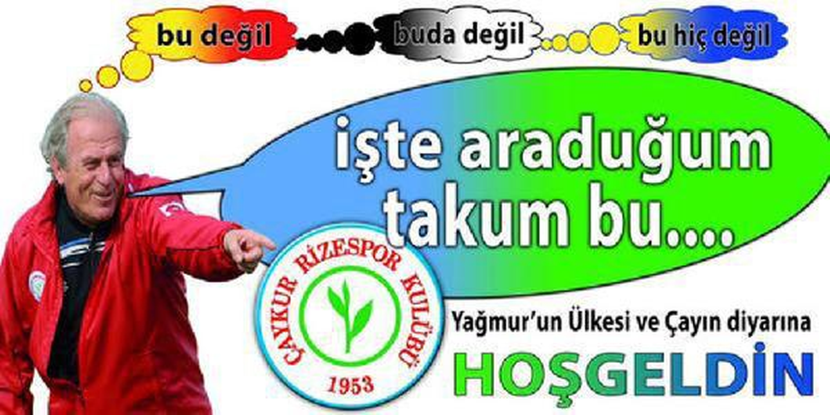 Rizespor\'dan Denizli\'ye Esprili Pankart