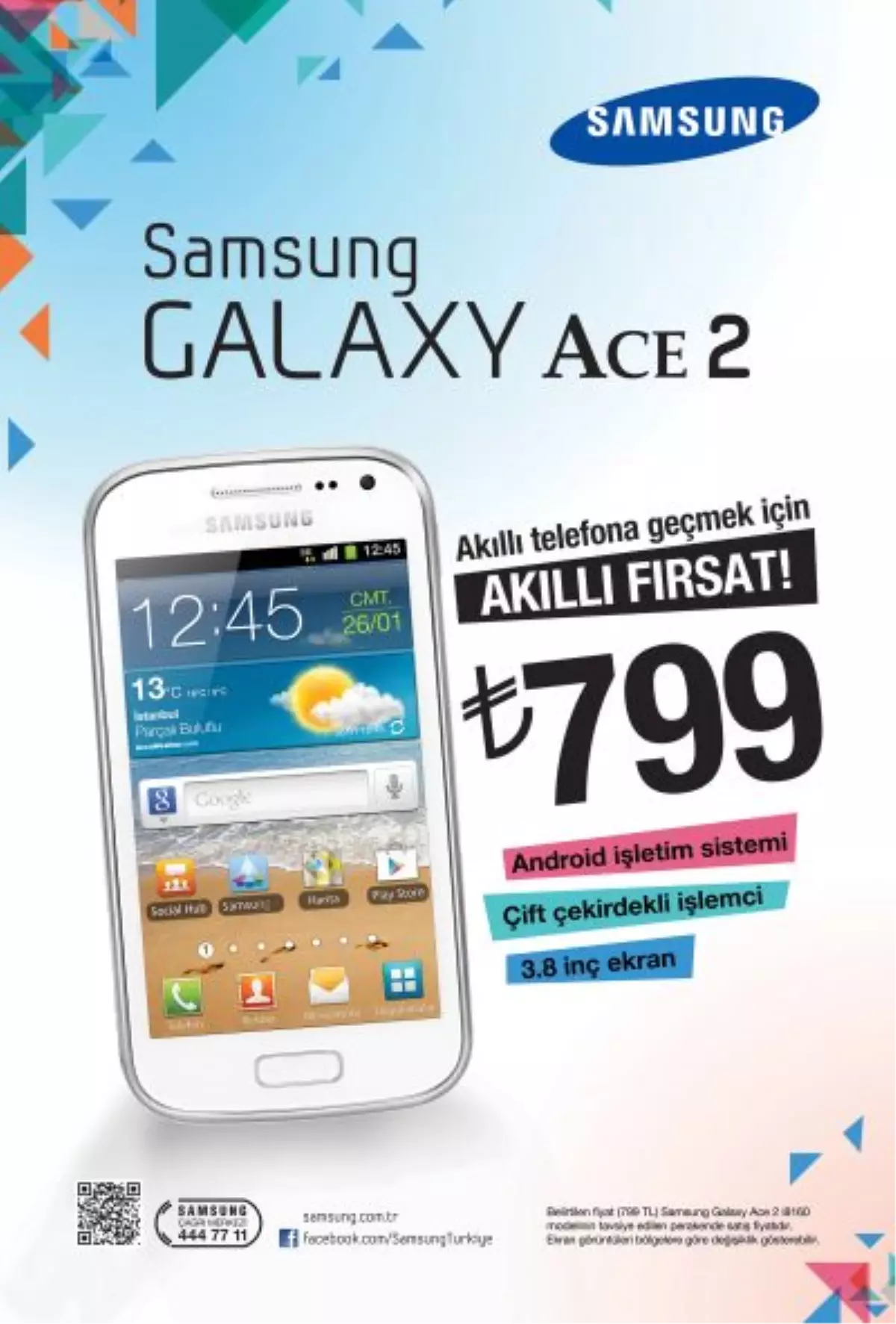 Avantajlı Fiyatıyla Galaxy Ace 2 Tam Size Göre