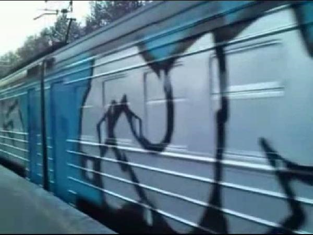 Holiganlar Yolcu Dolu Treni Durdurup Baştan Sona Boyadı