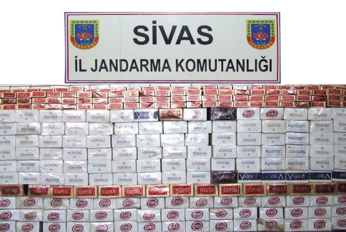 Sivas\'ta Kaçak Sigara Operasyonu