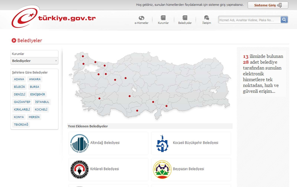 Altındağ Belediyesi E-Devlet\'te Yerini Aldı