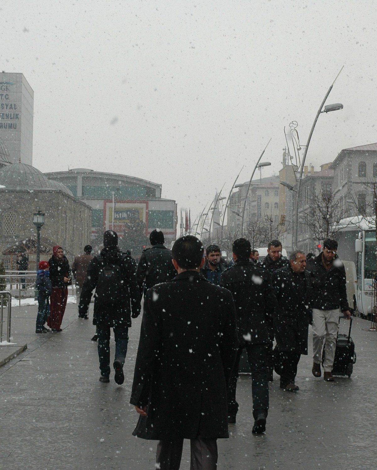 Erzurum\'da Kar Yağışı Yeniden Başladı