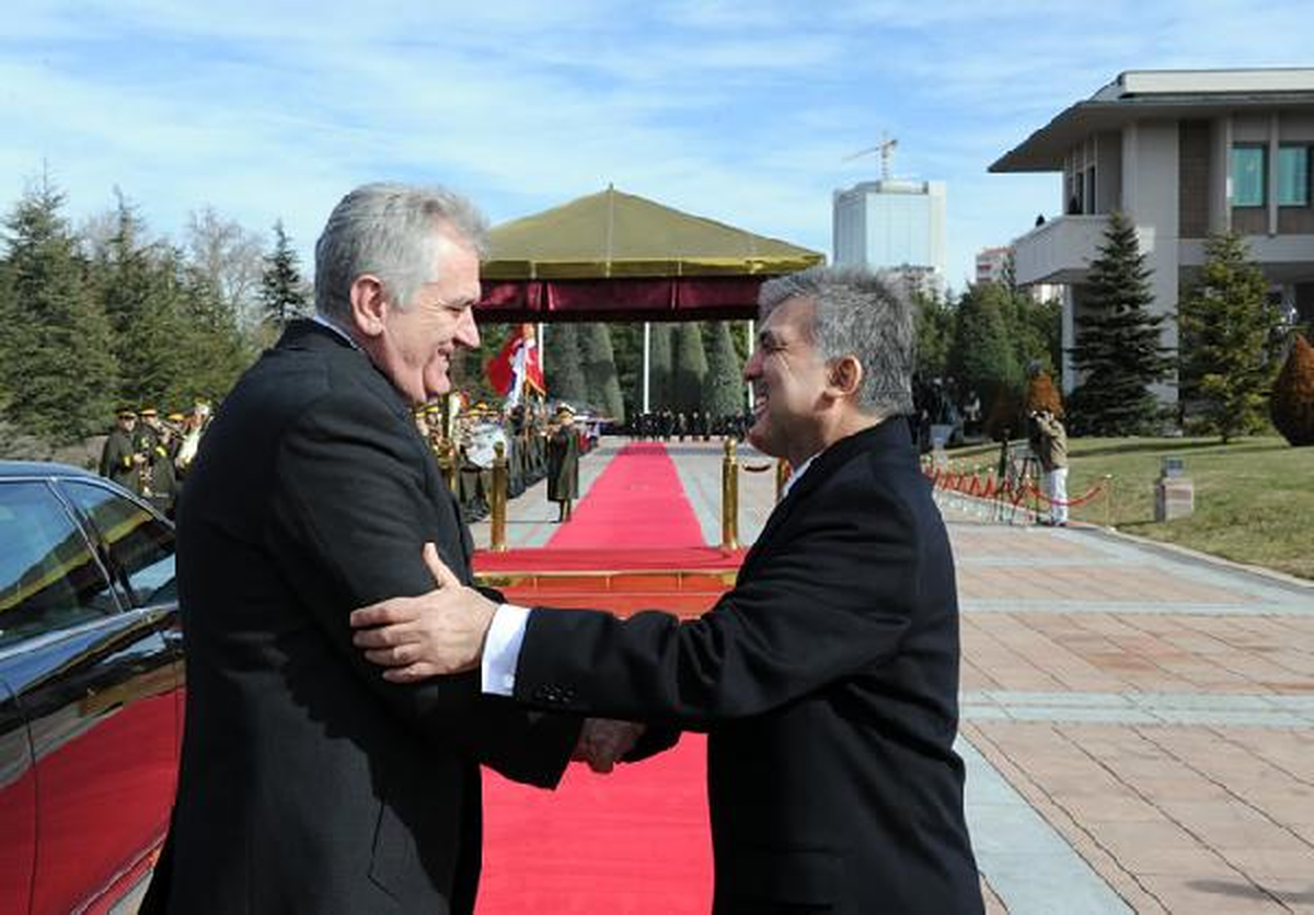 Sırbistan Cumhurbaşkanı Nikoliç Çankaya Köşkü\'nde