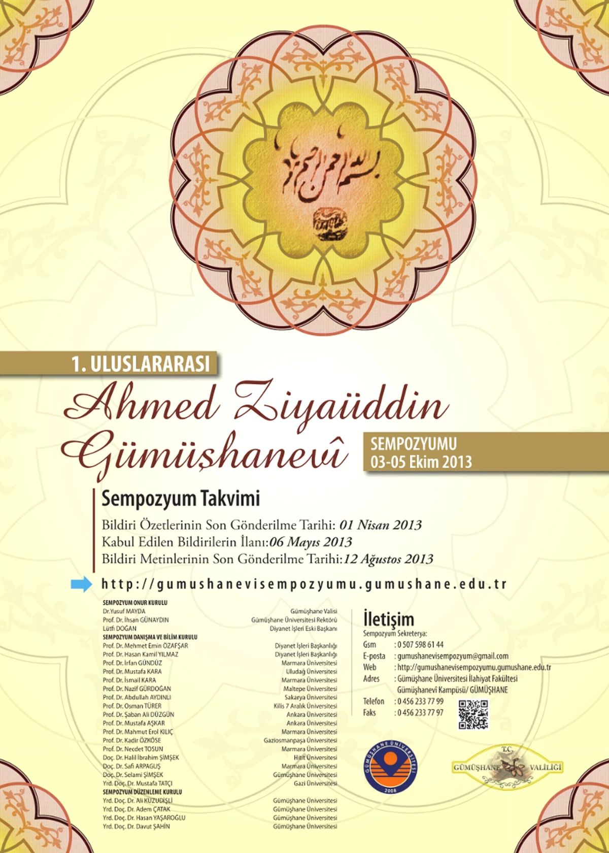 Gümüşhane\'de I.uluslararası Ahmed Ziyaüddin Gümüşhanevi Sempozyumu Düzenlenecek