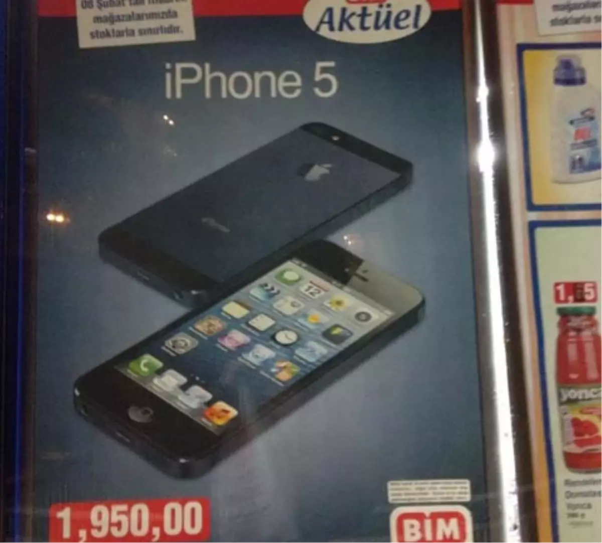 İphone 5 Bim\'de Satışa Çıkıyor, Fiyatı 1950 TL Olacak