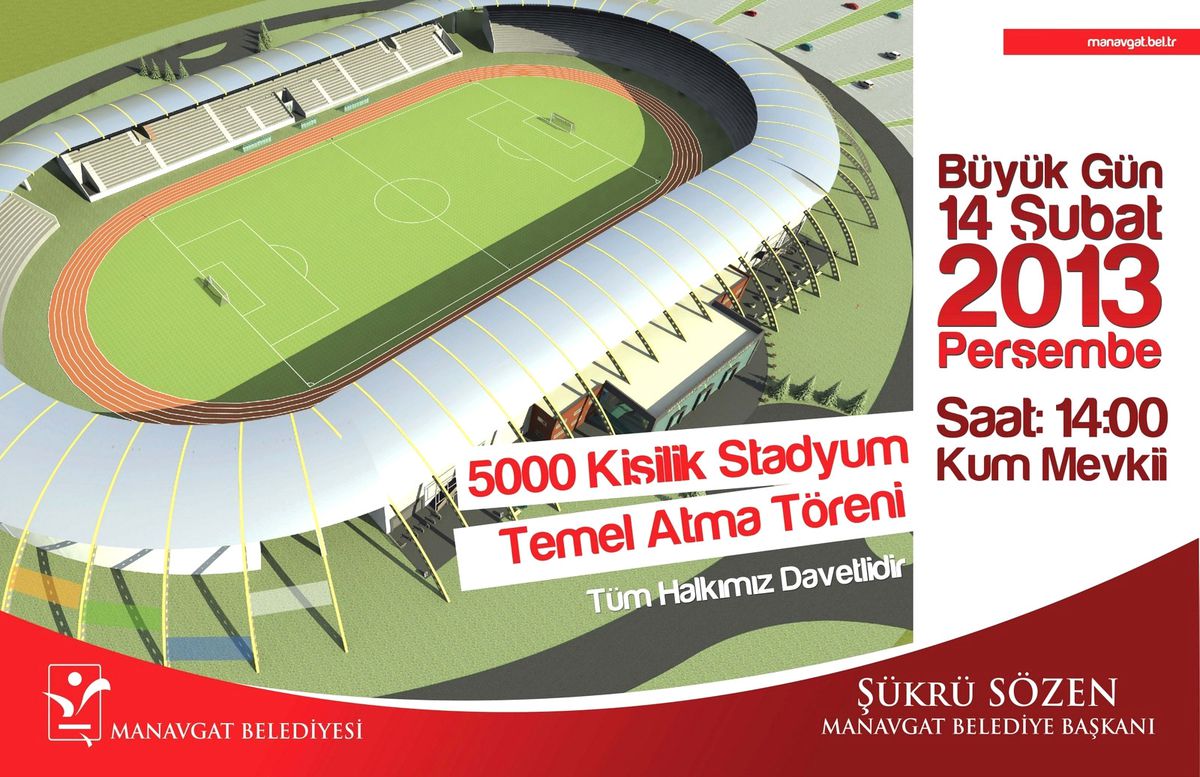 Manavgat Stadının Temeli 14 Şubat Sevgililer Gününde Atılacak