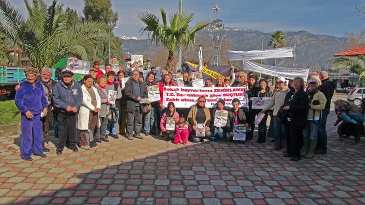 Muğla\'da Hayvanseverlerden Protesto